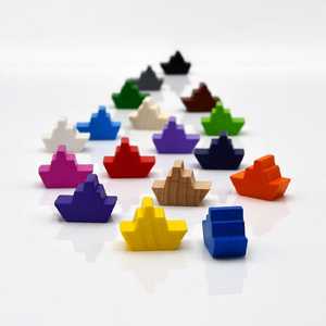Figurines pyramidales en bois colorées, faites à la main, polies, autoportantes, objets d'art de collection, lot de 15, artisanat en bois, forme personnalisée DIY - Product Image 1
