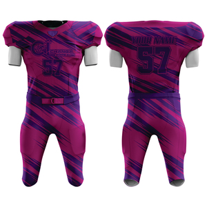 Uniforme de Fútbol Americano Personalizado con Gráficos del Equipo Sublimados en Alta Definición - Product Image 3