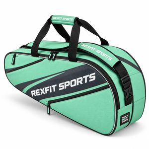 Sac de raquette de sport personnalisé avec poches zippées, poignées robustes, bandoulière et grand espace de rangement pour équipement de terrain - Product Image 3
