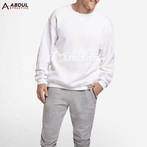 Sudadera clásica para hombre de algodón mezclado con cuello redondo y puños acanalados, ideal para viajes y uso diario. - Product Image 3