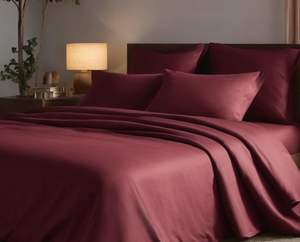 Juego de Sábanas y Fundas de Almohada de Lujo, Lavables a Máquina, Tamaño King, 4 Piezas, Verde Oscuro, 500 Hilos, Poliéster/Algodón, Ecológico y Orgánico - Product Image 5