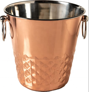 Customizable Stainless Steel Copper Plated Champagne Bucket, Ice Tub or Cocktail Chiller For Indoor Outdoor Parties - Product Image 4