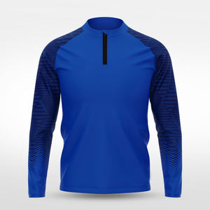 Veste de coach pour homme, sublimation, col montant 1/4 zip, patchwork, polyester/coton, coupe-vent léger, décontractée - Product Image 1