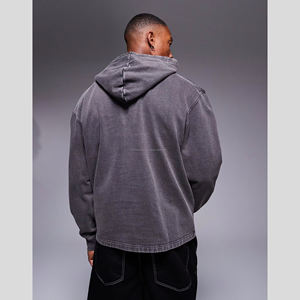 Sweat-shirt à capuche Y2K d'hiver 400 Gsm avec impression numérique personnalisée pour homme, surdimensionné, délavé à l'acide, écologique, OEM - Product Image 6