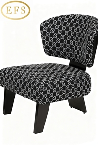 Soft Modern Eco-Friendly Chaise <b>Lounge</b> Accent <b>Chair</b> US/UK Fabric Ash Wood Frame for Apartment Living Room Dining Hotel Use - Product Image 4