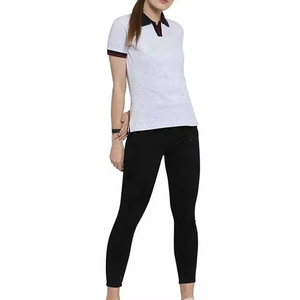 Activewear เสื้อโปโลผู้หญิง, เสื้อโปโลมีกระดุมสไตล์ตาข่ายระบายอากาศเสื้อโปโลผู้หญิงทันสมัย - Product Image 4