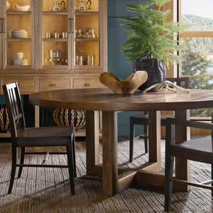 โต๊ะอาหารทรงกลมไม้สักแท้ทันสมัย - เฟอร์นิเจอร์ไม้ประกอบสำเร็จสุดหรูจากอินโดนีเซีย คุณภาพส่งออก - Product Image 2