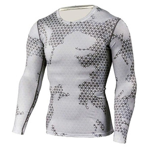 Custom <b>Men's</b> Long Sleeve <b>Compression</b> <b>Shirt</b> Quick Dry Anti-Bacterial Rash Guard Gym Running Fitness Sportswear OEM Digital Print - Product Image 6