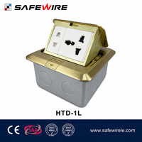 Office Home UK Power Pop-up Floor Outlet Plate Duplex Ground Outlet שקע נתונים שקע מחשב סגסוגת אלומיניום