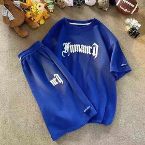 Ensembles d'été personnalisés pour hommes, ensembles décontractés à manches courtes et shorts, ensemble deux pièces élégant et haut de gamme pour hommes, ensemble short et t-shirt pour hommes - Product Image 2