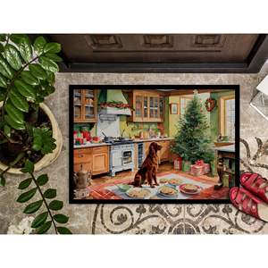 Irish Setter Christmas Cookies <b>Doormat</b> Non-Slip <b>Washable</b> Low Pile 24H X 36W Indoor and Outdoor Entryway Mat - Product Image 3