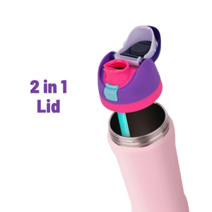 กระติกน้ำสุญญากาศสแตนเลสแบบทันสมัย ขนาด 16 ออนซ์ 24 ออนซ์ 32 ออนซ์ สำหรับกิจกรรมกลางแจ้ง พร้อมฝาเปิดปิดและหูหิ้ว - Product Image 2