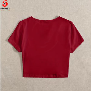 Custom Logo Women's Premium Cotton Crop Top Soft Breathable Casual T Shirt for Summer Fashion and Everyday Lifestyle Wear - Product Image 6