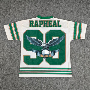 Camiseta Deportiva Personalizada de Alta Calidad, Cuello en V, Estilo Varsity, Uniforme de Baloncesto, Corte Cuadrado, Camiseta Corta de Malla para Hombre, Estilo Fútbol Americano - Product Image 2