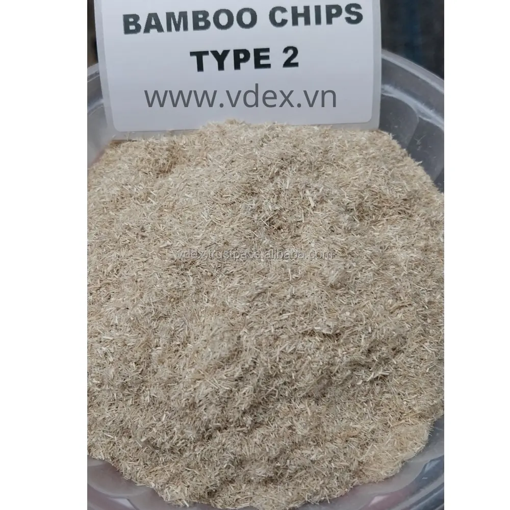 Chips de bambú natural tipo 2, no químicos amigables con el medio ambiente y el usuario, embalaje como estándar de exportación