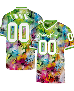 High Quality Men's Sublimation Print Natural Texture American Football Jersey Solid Pattern Cheap Price Soft Knitted Mesh Fabric - Product Image 1
