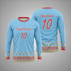 Maillot de sport à manches longues personnalisé par sublimation – T-shirt d'entraînement athlétique avec impression personnalisée du nom et du numéro de l'équipe - Product Image 1
