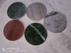 Sous-verres en marbre de luxe faits à la main Décoration de table élégante pour les amateurs de vin et les dîners de l'Inde Tapis et tampons en pierre - Product Image 4