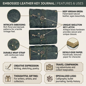 Carnets en cuir gaufré pour la prise de notes, le croquis, le journal de voyage, les cadeaux, la papeterie, la vente au détail, la vente en gros et la fourniture en vrac - Product Image 6