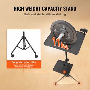 Supporto per Proiettore Regolabile in Altezza con 2 Ripiani e Ruote - Product Image 4