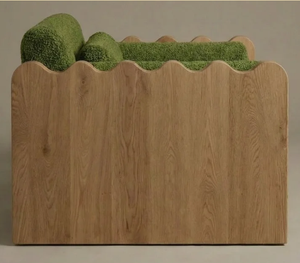 Ensemble de canapés sectionnels modernes en cuir véritable avec coussins rembourrés en mousse, structure en bois et accoudoirs carrés - Pour salons, parcs, villas - Product Image 3