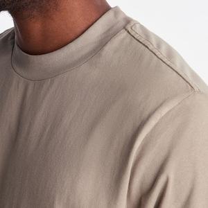 Nueva Llegada, Producto en Oferta, Camiseta de Verano para Hombre, 100% Algodón, Tejido de Punto, Corte Regular, Color Sólido - Product Image 3