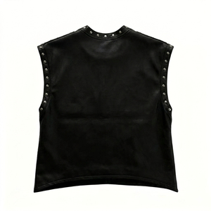 T-shirt sans manches unisexe personnalisé avec motif graphique, style streetwear clouté, coupe muscle, imprimé voiture vintage, mode décontractée, fabricant OEM - Product Image 2