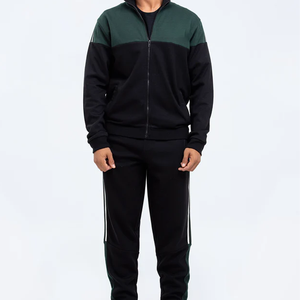 Men’s Color Block Tracksuit Set – <b>Zip</b> Jacket & Jogger Pants Custom Men’s Sports Tracksuit – Full <b>Zip</b> Jacket with Joggers Men’s - Product Image 1