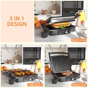 4-fettine in acciaio inox pinze Sandwich antiaderente doppia chiusura coperchi 180 gradi gocciolamento elettrico griglie griglie - Product Image 2