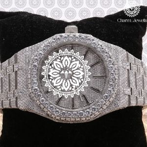 Reloj de Lujo para Hombre con Caja de Acero Inoxidable, Movimiento Mecánico Analógico, Fecha Automática, Resistente al Agua 10 Bar, Detalles de Diamantes - Product Image 1
