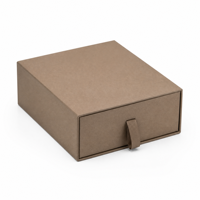Boîte cadeau magnétique personnalisée marron beige, boîte d'emballage rigide en papier avec ruban de tirage pour bijoux, cosmétiques, cadeaux, vente en gros