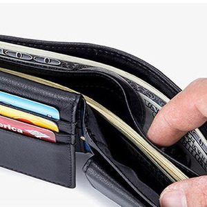 Men's Genuine Leather Slim <b>Wallet</b> Fold Closure Minimalist Design Brown Interior Daily Use Card <b>Holder</b> - Product Image 4