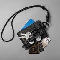 Dompet Kantong, Dompet Anti-RFID dengan Kantong Jaring, Dompet Koin dan Kartu untuk Perjalanan Luar Ruangan untuk Pria & Wanita