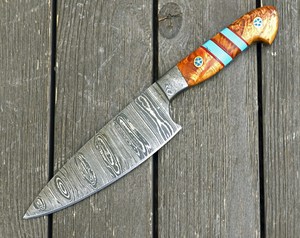 Handmade Damascus Steel Chef <b>Knife</b> Custom Kitchen <b>Knife</b> with Resin Wood Handle Wholesale Supplier Bulk Supply USA Europe - Product Image 5