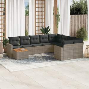 Conjunto de Sofás de Jardín en Gris Oscuro - Product Image 1