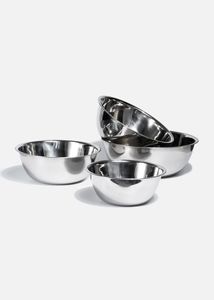 Bol contemporain en acier inoxydable pour servir des aliments, des salades, des fruits, du riz, des collations, des desserts et pour la restauration à domicile - Product Image 1