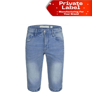 Pantalones Cortos de Mezclilla para Hombre con Etiqueta Privada, MOQ Bajo, Estilo Baggy Lavado, Venta al por Mayor, Entrega Rápida, Moda Urbana - Product Image 1