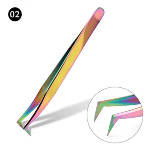 Pince à cils antistatique en fibre d'acier, durable, ajustement parfait, disponible en différentes couleurs et tailles, adaptée aux cils - Product Image 2