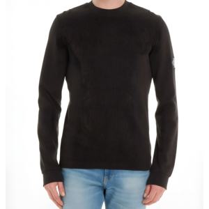 T-shirt à manches longues pour homme, col rond, texture, respirant, coupe ajustée, style décontracté, streetwear, mélange de coton - Product Image 1