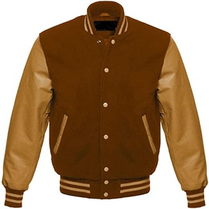 Women's Varsity <b>Jacket</b> Olive Green Faux Leather Sleeve Contrast Color Full Sleeve Zipper Closure Autumn Wear - Product Image 4