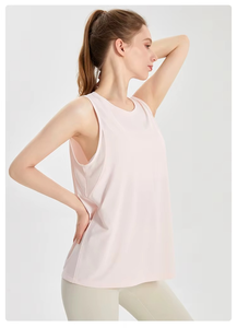 Débardeur tricoté personnalisé pour femme, col rond, sans manches, respirant, décontracté, longueur normale, couleur unie - Product Image 4