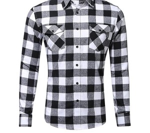 Men Cotton Flannel <b>Shirt</b> Soft <b>Plaid</b> Long Sleeve Button Down Casual Checked <b>Shirt</b> Breathable Fabric Regular Fit Everyday Fashion - Product Image 2