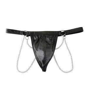 Personnalisez votre propre design : Jockstrap ajustable en cuir véritable de qualité supérieure, mi-hauteur, à séchage rapide et imperméable, élégant et tendance pour hommes - Product Image 2