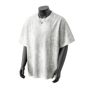 Camiseta Premium Personalizada con Estampado DTG, Estilo Oversize, Lavado Ácido, Efecto Desgastado, Corte Cuadrado, con Hombros Únicos, Precio Económico, OEM - Product Image 1