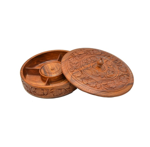 Best Design Wood <b>Candy</b> Nuts Box Customized Stainless Steel & Wood Dried Fruit Mixed Dry Nuts Box With Lid - Product Image 2