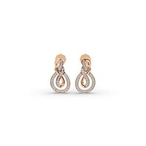 <b>Infinity</b> Loop Lab-Grown Diamond Earrings - Product Image 6