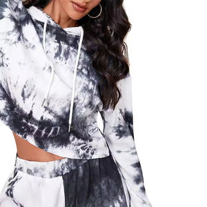 Ensemble de survêtement 2 pièces OEM pour femme en molleton de coton, motif uni, comprenant un sweat à capuche et un pantalon de jogging, respirant et écologique, collection automne - Product Image 6