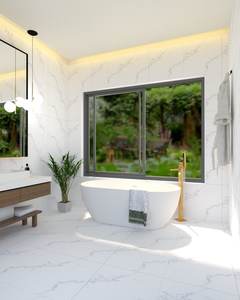 Colección de azulejos de porcelana pulida esmaltada de diseño moderno de alta calidad Mármol blanco 600x600 0/800x800 para pisos - Product Image 3