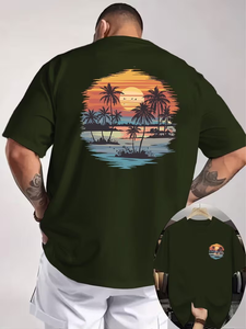 Men's O-Neck Short Sleeve Regular Fit High Quality Customizable T-Shirt 100% Cotton Jersey Breathable Eco-Friendly Quick Dry - Product Image 4