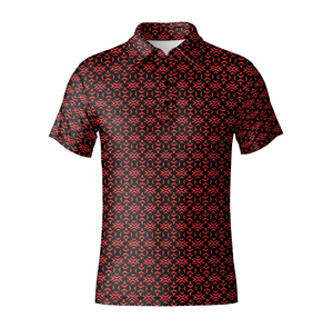 Polo de golf personnalisé avec logo imprimé pour hommes, chemise de sport à manches courtes performante, design imprimé tendance sur toute la surface - Product Image 4